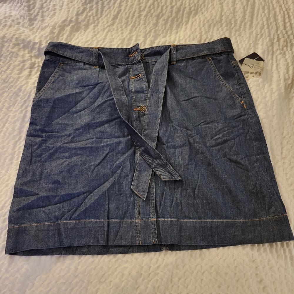 Tommy Hilfiger Blue Mini Skirt Tie Front Casual  14